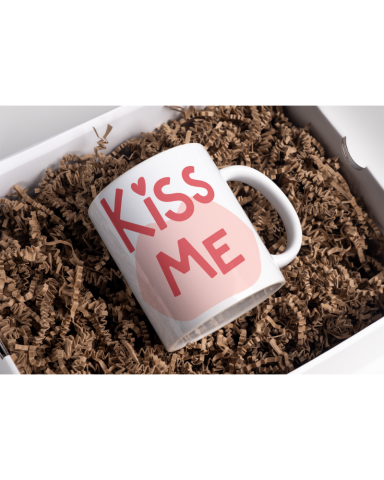 Kiss Me Tasarım Seramik 350 Ml Kupa Bardak