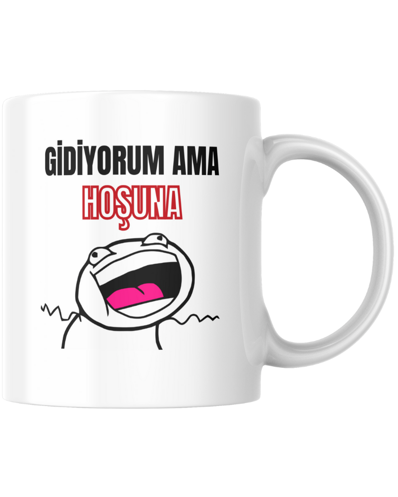 Gidiyorum Ama Hoşuna Tasarım Seramik 350 Ml Kupa Bardak