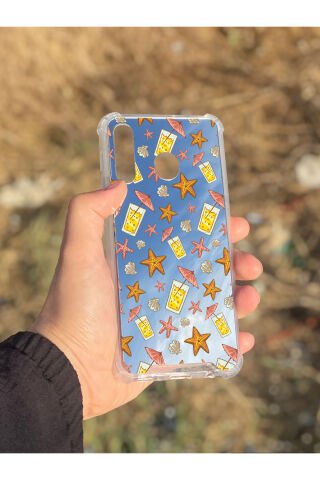 Samsung Galaxy A30 Uyumlu Aynalı Limonata Desenli Darbe Kamera Korumalı Silikon Telefon Kılıfı