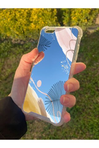 İphone 6S Plus Uyumlu Aynalı Karışık Desenli Darbe Kamera Korumalı Silikon Telefon Kılıfı
