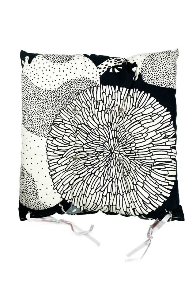 2 Adet Pofuduk Ev Bahçe Teras İpli Sandalye Minderi 35x35 cm D3