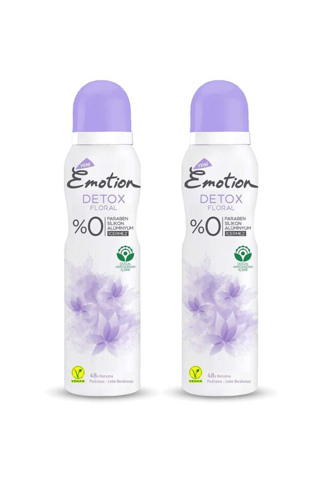 2 Adet Detox Floral Kadın Deodorant Sprey 150 ml