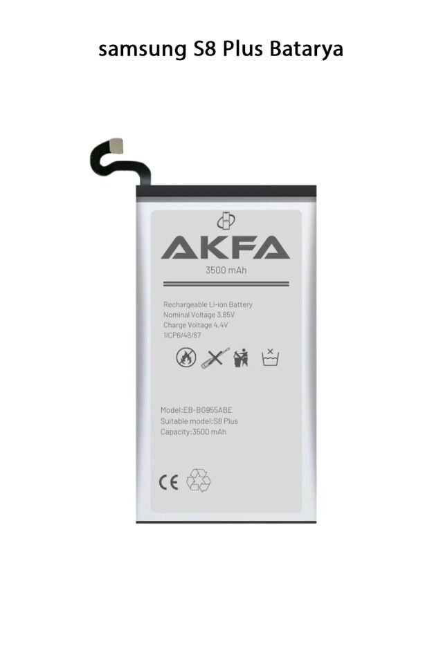 Samsung S8 Plus Telefonlarla Uyumlu Batarya 3500 mAh