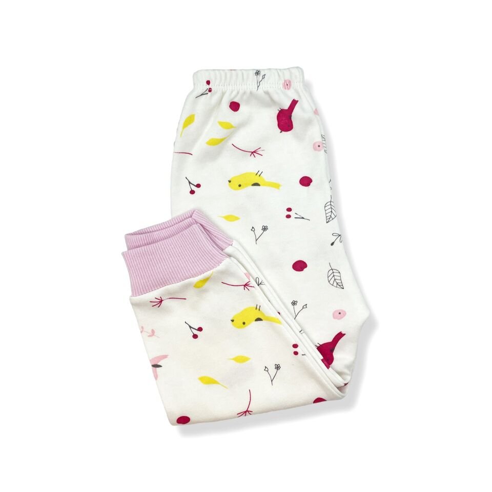 Sema Baby Happy Birds Bebek Pijama Takımı Pembe 6-9 Ay