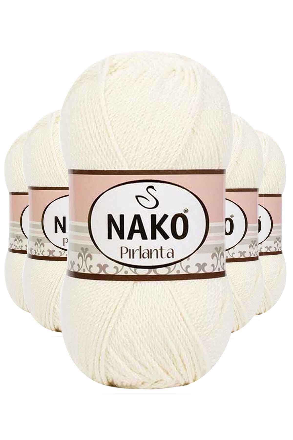 5 Adet Pırlanta Amigurumi El Örgü İpi Yünü Ekru 300