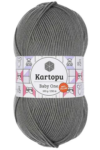 1 Adet Baby One Tüylenmeyen El Örgü İpi Yünü Koyu Gri K1921