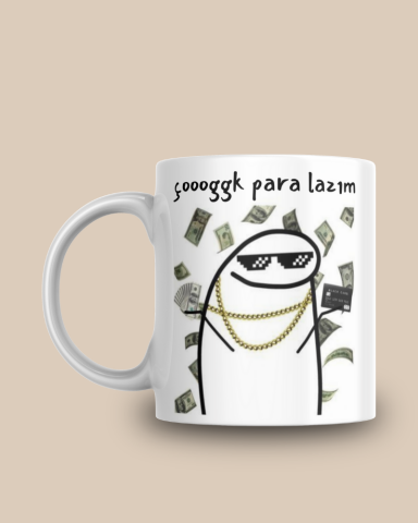 Komik Doodle Tasarım Seramik 350 Ml Kupa Bardak