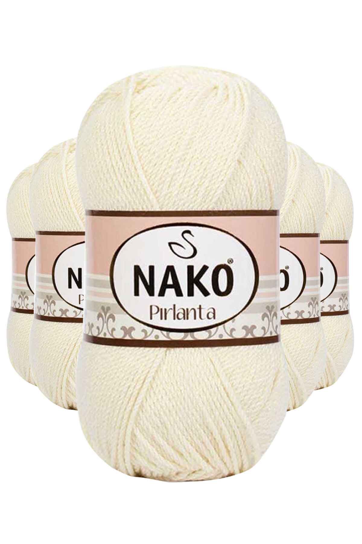 5 Adet Pırlanta Amigurumi El Örgü İpi Yünü Koyu Krem 6730