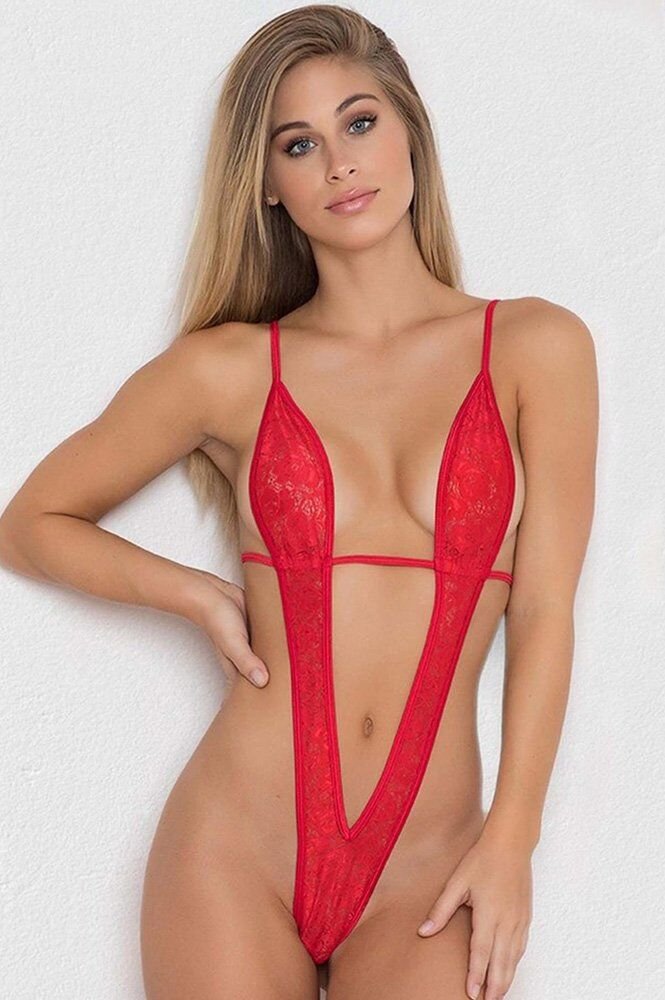 Parla Kırmızı Seksi Fantezi Babydoll TM8130