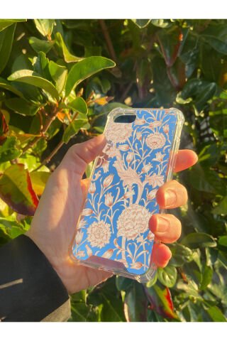 İphone 7 Uyumlu Aynalı Lale Desenli Darbe Kamera Korumalı Silikon Telefon Kılıfı