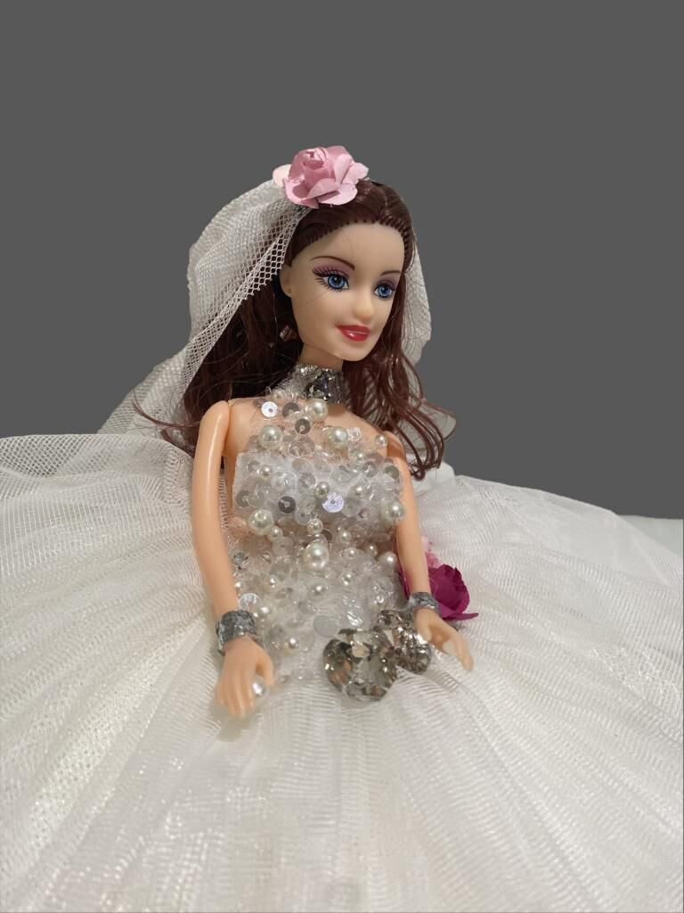 Gelinlikli Oyuncak Bebek 25 cm Özel ve El Yapımı