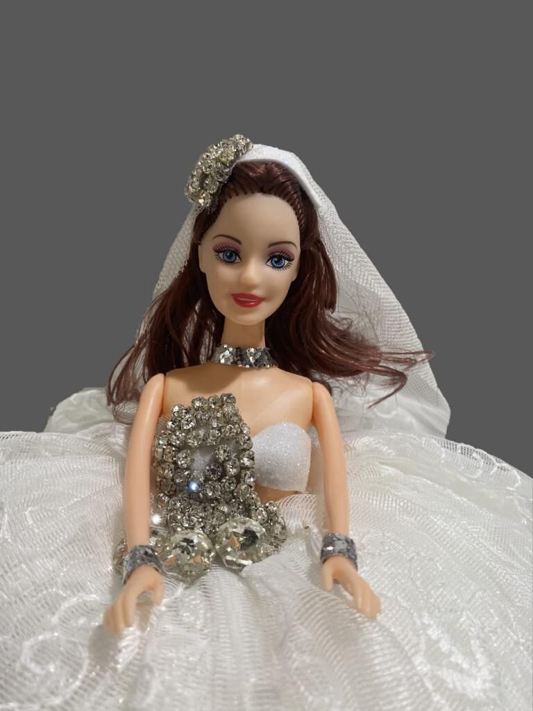 Gelinlikli Oyuncak Bebek 25 cm Özel ve El Yapımı