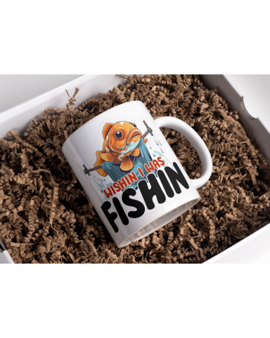 Balıkçı Temalı Tasarım Seramik 350 Ml Kupa Bardak