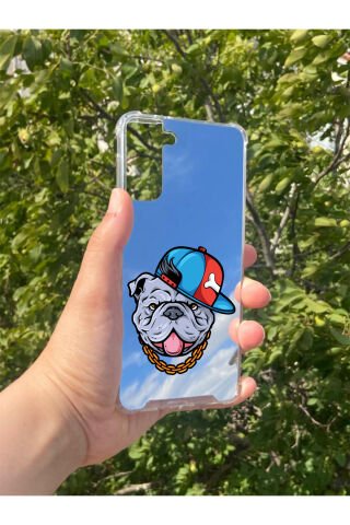 Samsung S21 Plus Uyumlu Aynalı Sevimli Köpek Desenli Darbe Kamera Korumalı Silikon Telefon Kılıfı