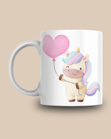 Unicorn Baskılı Hediyelik Seramik 350 Ml Kupa Bardak