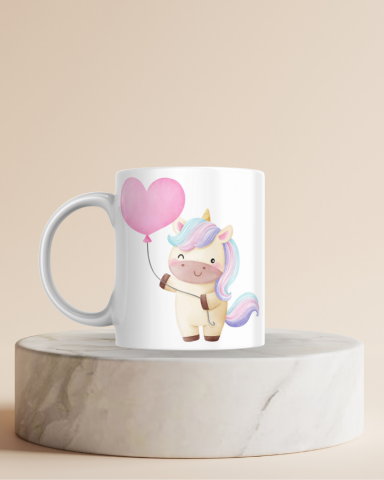 Unicorn Baskılı Hediyelik Seramik 350 Ml Kupa Bardak