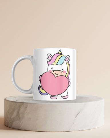 Unicorn Baskılı Hediyelik Seramik 350 Ml Kupa Bardak