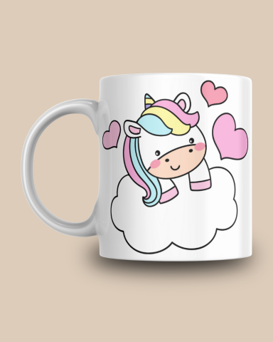 Unicorn Baskılı Hediyelik Seramik 350 Ml Kupa Bardak