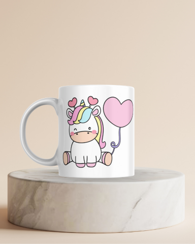 Unicorn Baskılı Hediyelik Seramik 350 Ml Kupa Bardak