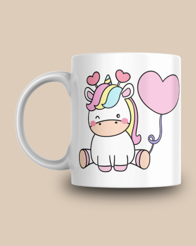 Unicorn Baskılı Hediyelik Seramik 350 Ml Kupa Bardak