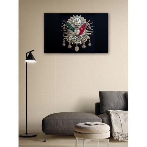 Kanvas Tablo Osmanlı Ablemi (Tuğra) - 70 x 100 cm