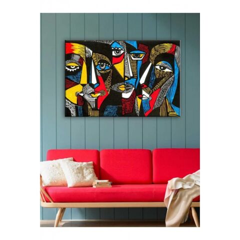 Kanvas Tablo Sanatsal Geometrik Surat - 70 x 100 cm