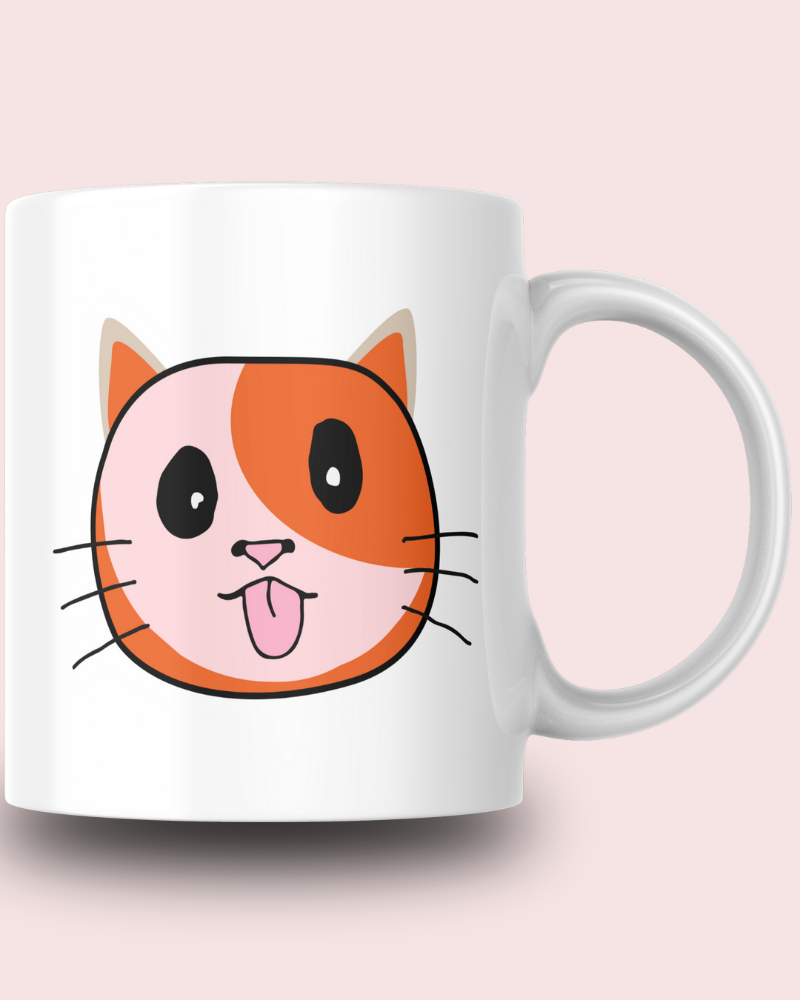 Sevimli Minimalist Hayvan Karikatürlü Tasarım Seramik 350 Ml Kupa Bardak