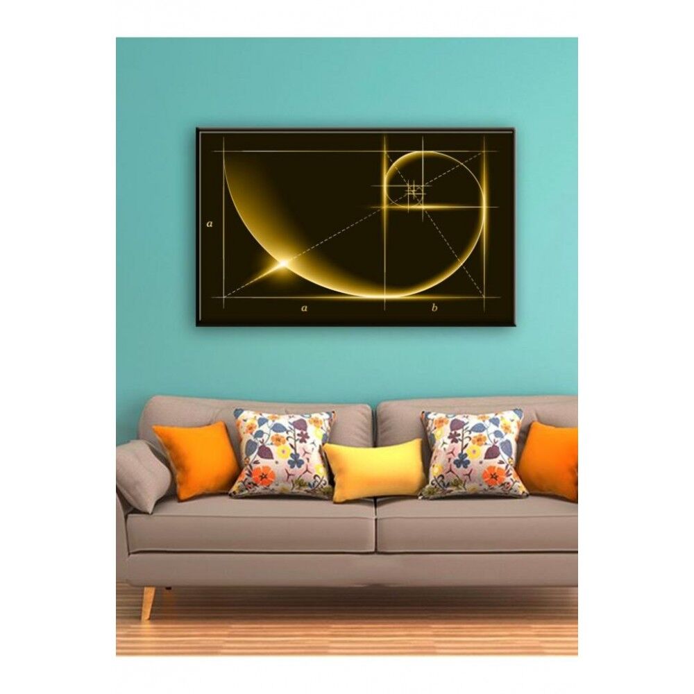 Kanvas Tablo Sarı Altın Oran - 70 x 100 cm