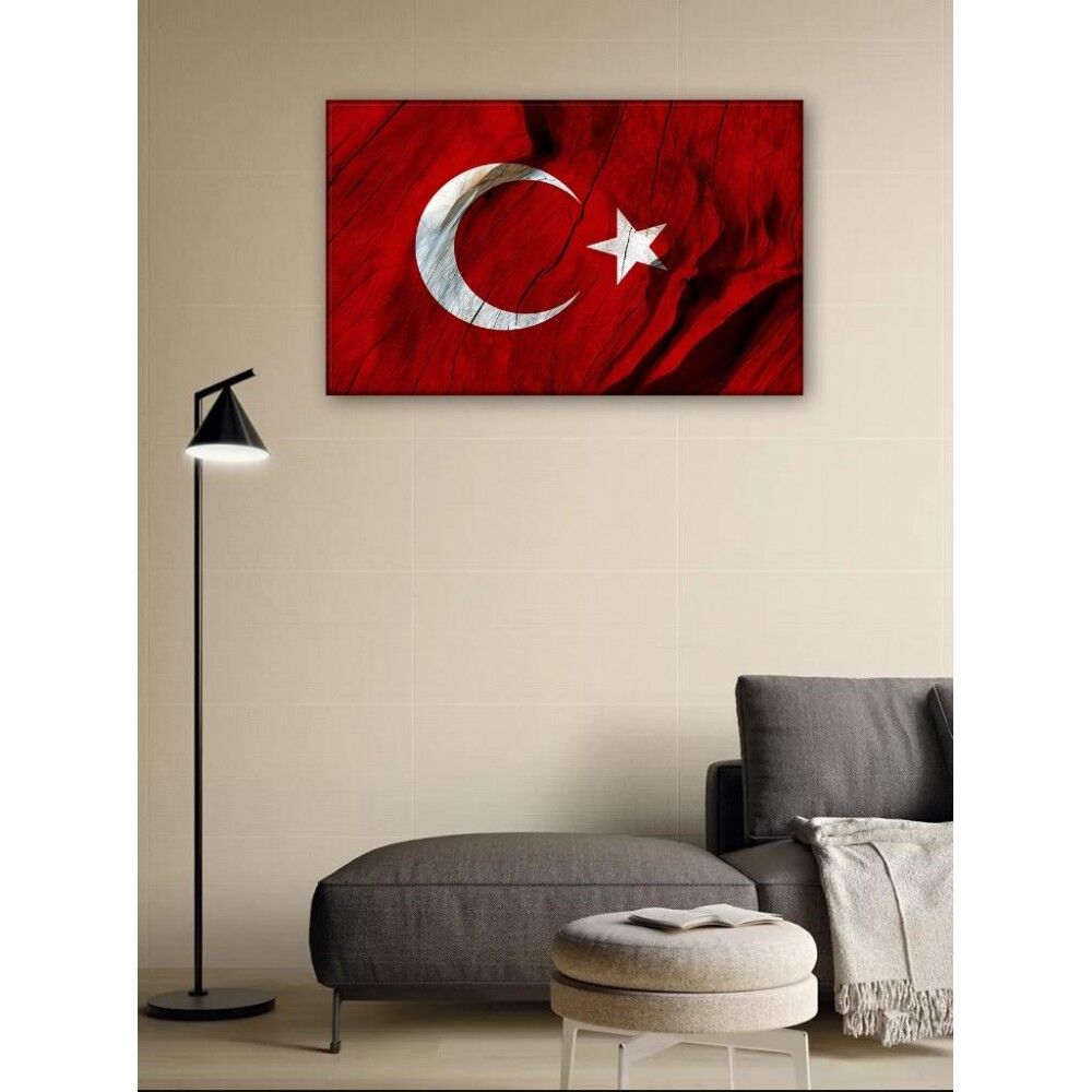 Kanvas Tablo Türk Bayrağı (Ay Yıldız) - 70 x 100 cm