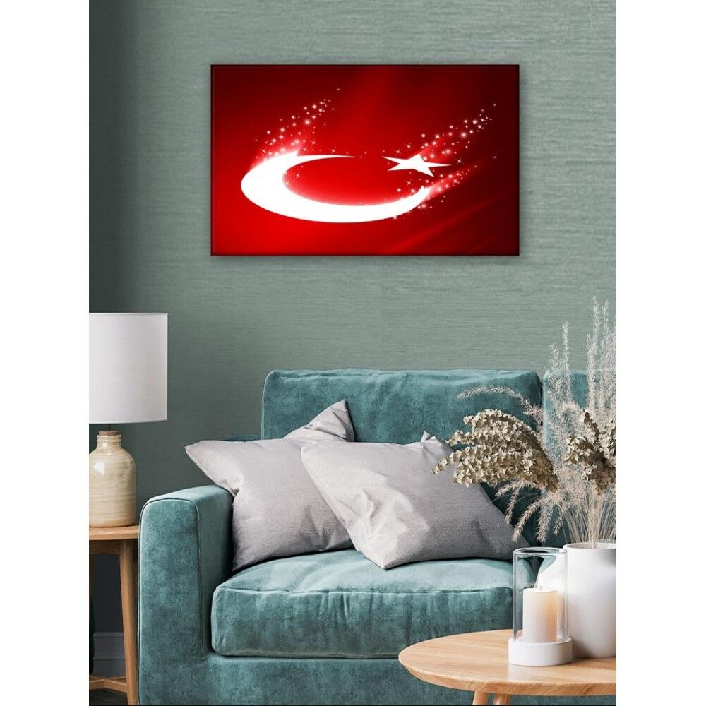 Kanvas Tablo Türk Bayrağı (En Güzel Bayrak) - 70 x 100 cm