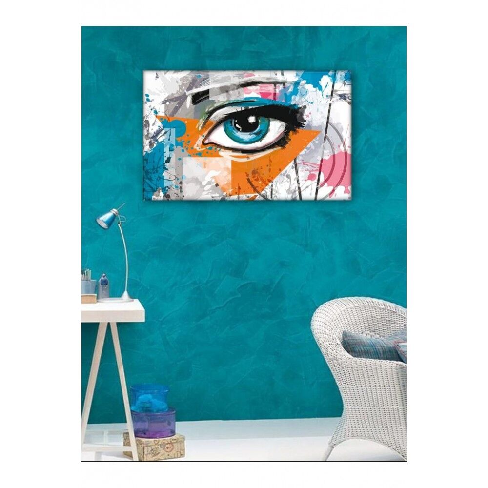 Kanvas Tablo Yağlı Boya Görünümlü Göz - 70 x 100 cm
