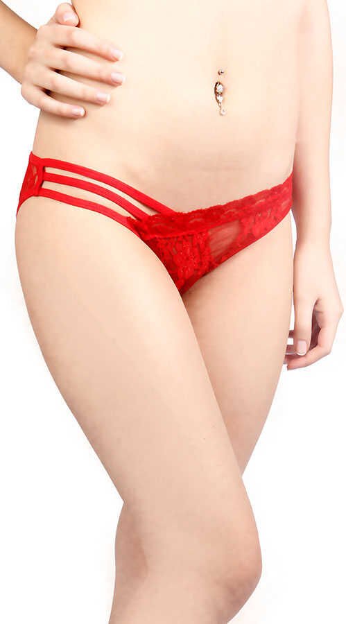 Parla Kırmızı Şerit Detaylı Seksi Külot TM1139