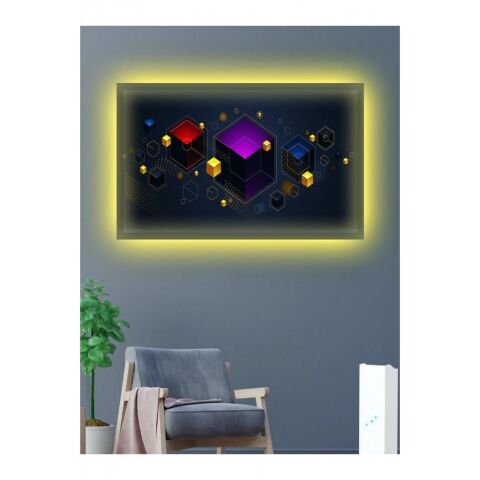 Kanvas Tablo 3D Dekoratif (Hediyelik) Led Işıklı - 70 x 100 cm