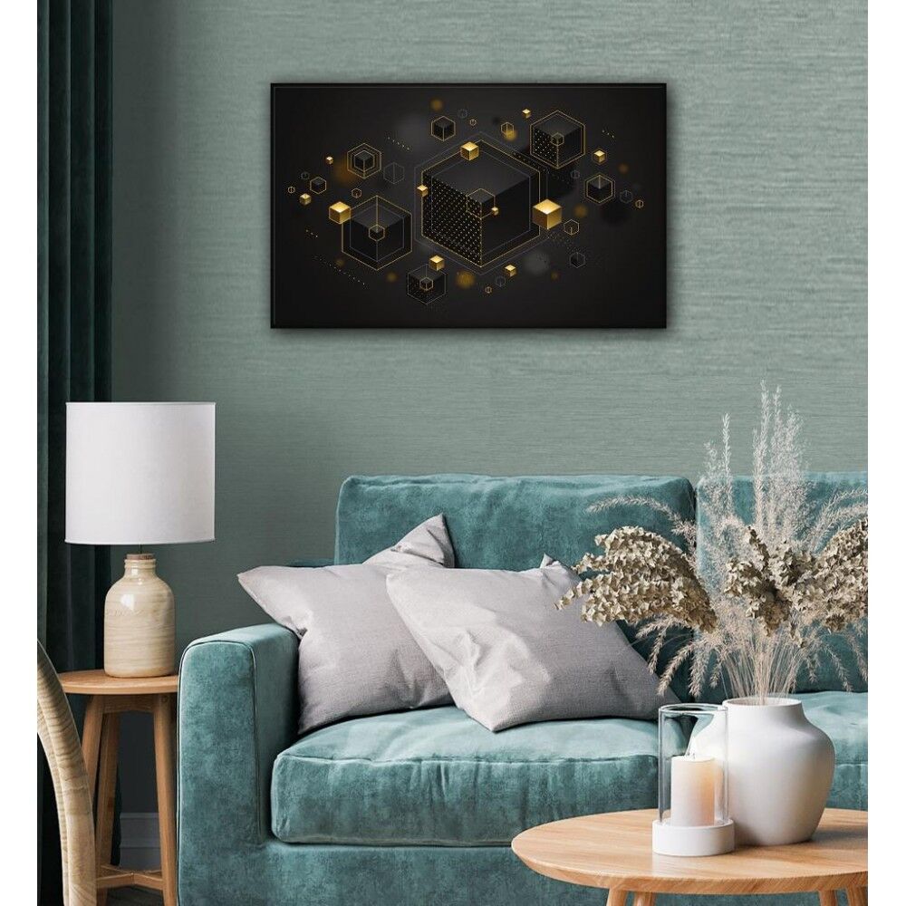 Kanvas Tablo 3D Dekoratif Küp Led Işıklı - 70 x 100 cm
