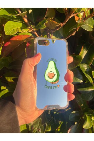 İphone 8 Uyumlu Aynalı Love You Desenli Darbe Kamera Korumalı Silikon Telefon Kılıfı