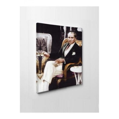 Kanvas Tablo Atatürk  Hediyelik Led Işıklı - 70 x 100 cm