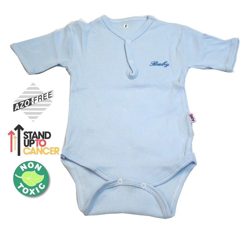 Sema Baby Yarım Kol Kaşkorse Badi (Body) - Mavi  18-24 Ay