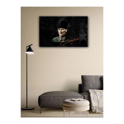 Kanvas Tablo Atatürk Led Işıklı - 70 x 100 cm