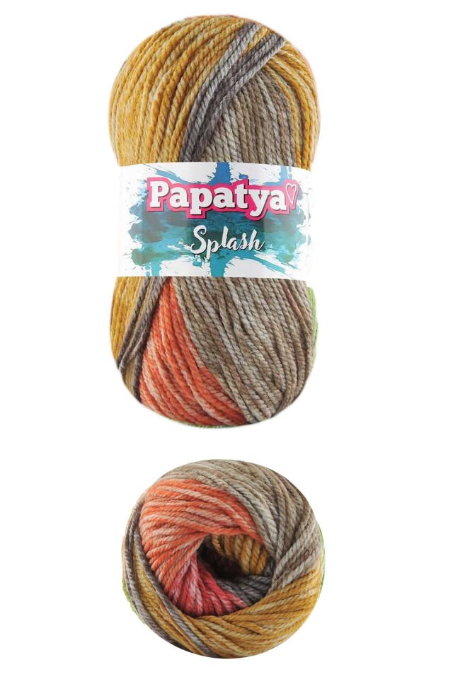 5 Adet Splash Ebruli 100 gr El Örgü İpi Yünü Renk no:06