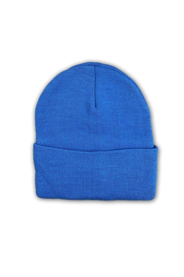 2 adet Unisex Basic Düz Bere Lila Mavi