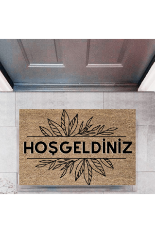 Kapı Önü Paspası Dekoratif Dijital Baskı Hoşgeldiniz P-2312