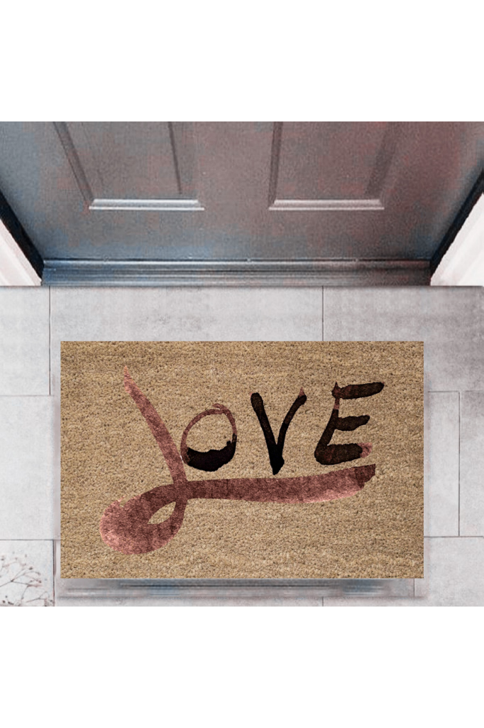 Kapı Önü Paspası Dekoratif Dijital Baskı Love P-2319