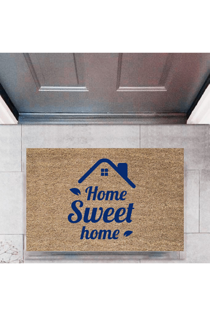 Kapı Önü Paspası Dekoratif Dijital Baskı Home Sweet Home P-2321