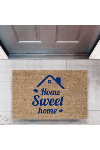 Kapı Önü Paspası Dekoratif Dijital Baskı Home Sweet Home P-2321