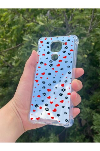 Xiaomi Redmi Note 9 Uyumlu Aynalı Pati Desenli Darbe Kamera Korumalı Silikon Telefon Kılıfı
