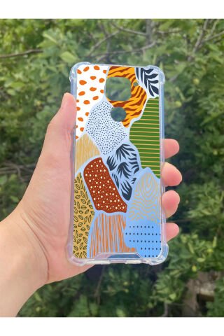 Xiaomi Redmi Note 9 Uyumlu Aynalı Renkli Leopar Desenli Darbe Kamera Korumalı Silikon Telefon Kılıfı