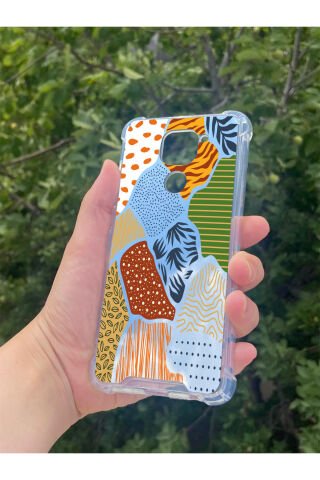 Xiaomi Redmi Note 9 Uyumlu Aynalı Renkli Leopar Desenli Darbe Kamera Korumalı Silikon Telefon Kılıfı