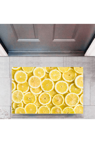 Kapı Önü Paspası Dekoratif Dijital Baskı Limon P-2327