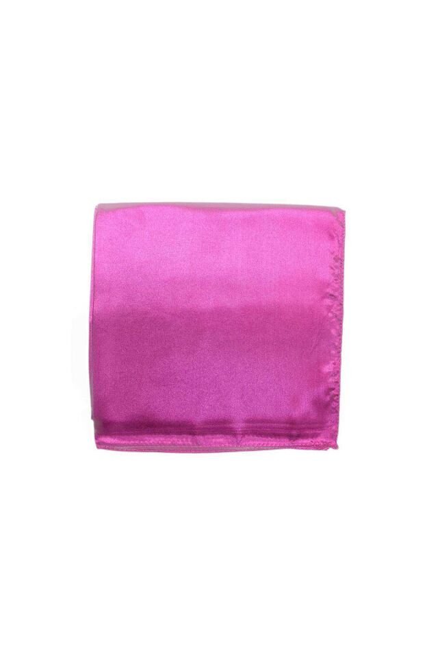 Düz Parlak Tesettür Saten Eşarp 90x90 cm Fuşya