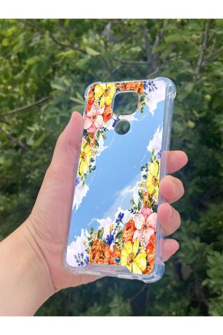 Xiaomi Redmi Note 9 Uyumlu Aynalı Rengarenk Desenli Darbe Kamera Korumalı Silikon Telefon Kılıfı